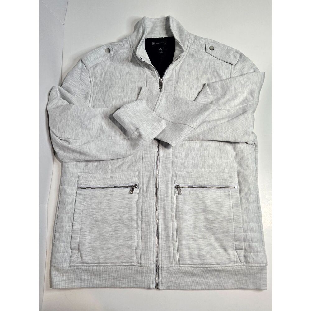 INC International Concepts Quilted Track Jacket | Men's Size XL | Heather Grey